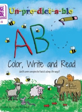 海外直订Un-pre-dict-a-ble ABC: Color, Write and Read (with some unexpected twists along  不可预知的ABC：色彩、书写