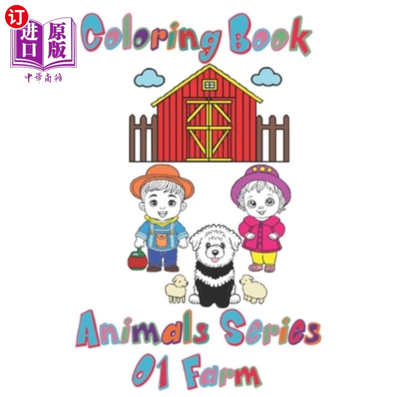 海外直订Coloring Book: Farm Animals 着色书：农场动物