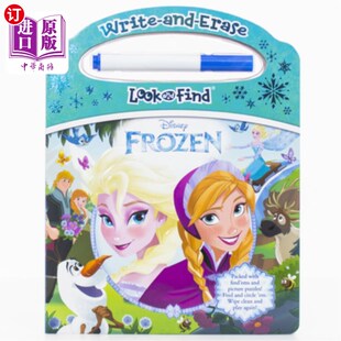 ：写下并删除 And and Find Look Write Erase 查找并查找 海外直订Disney 迪士尼冷冻版 Frozen