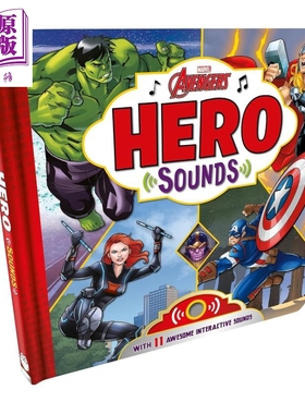 Marvel Avengers Hero Sounds 发声书 漫威英雄 英文原版故事书 复仇者联盟 绿巨人Hulk 钢铁侠 美国队长【中商原版】