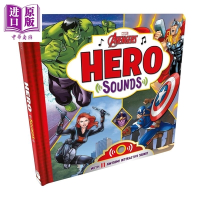 Marvel Avengers Hero Sounds 发声书 漫威英雄 英文原版故事书 复仇者联盟 绿巨人Hulk 钢铁侠 美国队长【中商原版】