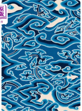 海外直订Batik 'Blue Clouds' Lined Hardcover Journal: Blank Notebook with Ribbon Bookmark 蜡染“蓝色云彩”内衬精装杂