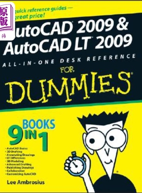 现货 Autocad 2009 & Autocad Lt 2009 All In One Desk Reference For Dummies Lee Ambrosius