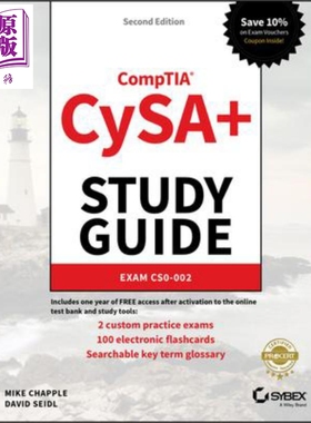 现货 Comptia Cysa+ 学习指南 考试 Cs0-002 Comptia Cysa+ Study Guide Exam Cs0-002 英文原版 Mike Chapple【中商原版】