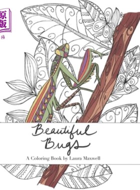 海外直订Beautiful Bugs: A Coloring Book 美丽的虫子:一本涂色书