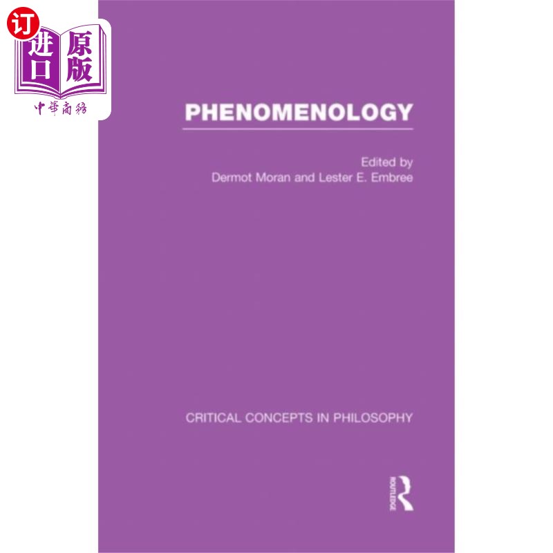 海外直订Phenomenology:Crit Con In Phil 现象学:批判哲学