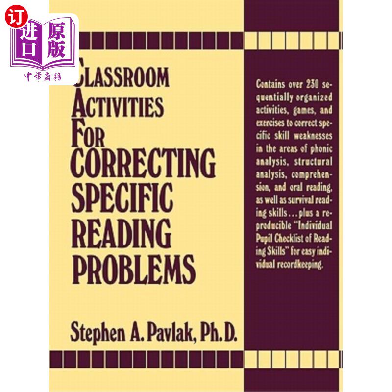 海外直订Classroom Activities for Correcting Specific Reading Problems 纠正特定阅读问题的课堂活动
