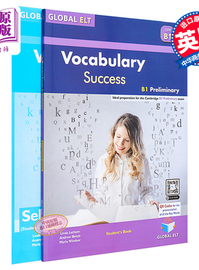 预售 Vocabulary Success B1 Preliminary Self-study Edition 词汇成功B1初步自学套装 含答案 7-12岁【中商原版】