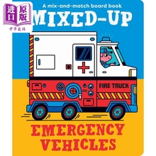 现货 拼拼救护车 Mixed-Up Emergency Vehicles 英文原版 儿童纸板书 早教认知亲子绘本 低幼童书 进口儿童读物0-3岁【中商原版】