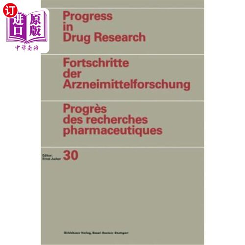 海外直订Progress in Drug Research / Fortschritte Der Arzneimittelforschung / Progrès Des 药物研究进展/For