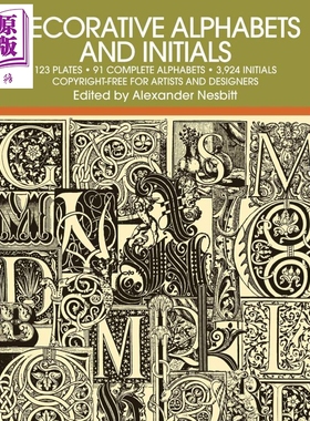Decorative Alphabets and Initials 进口艺术 装饰字母指南【中商原版】