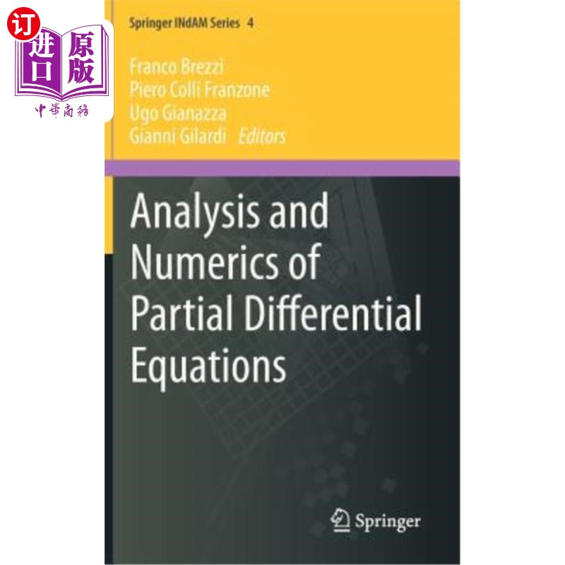 海外直订Analysis and Numerics of Partial Differential Equations 偏微分方程的分析与数值