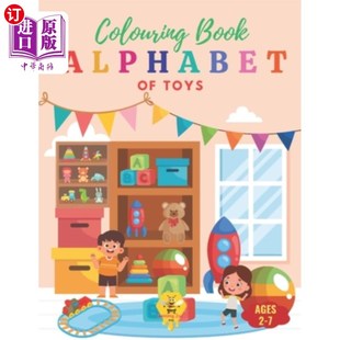 Alphabet 玩具乐园abc：一本字母涂色 the Color ABCs Your Book Coloring Through 海外直订Toyland Discover Way and