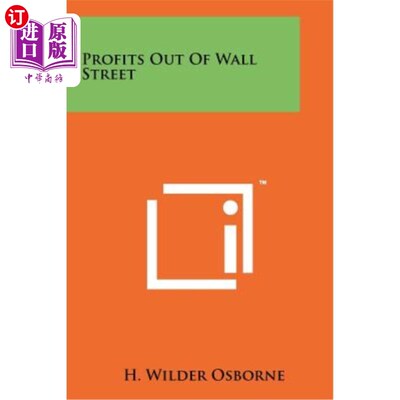 海外直订Profits Out of Wall Street 华尔街的利润