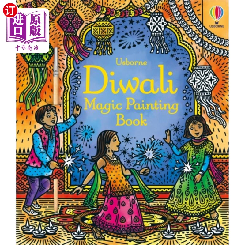 海外直订Diwali Magic Painting Book排灯节魔术绘画书