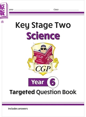 英国原版CGP教辅 新的 KS2 科学 6年级有针对性的问题书含答案New KS2 Science Year 6 Targeted Question Book【中商原版】