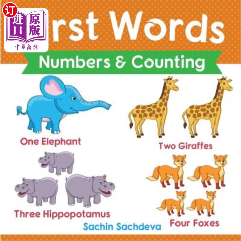 海外直订First Words (Numbers & Counting): Early Education Book of Learning Numbers and C 第一个词（数字与计数）：早