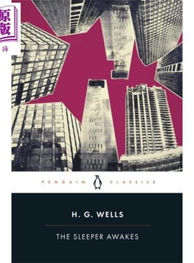 预售 H.G.威尔斯 沉睡者苏醒 英文原版 企鹅黑经典 PBC The Sleeper Awakes H.G.Wells 科幻小说原著英文原版书籍