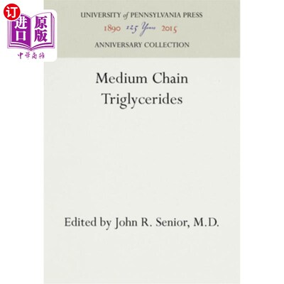 海外直订医药图书Medium Chain Triglycerides 中链甘油三酯