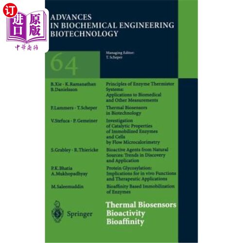 海外直订Thermal Biosensors Bioactivity Bioaffinity 生物活性生物亲和性
