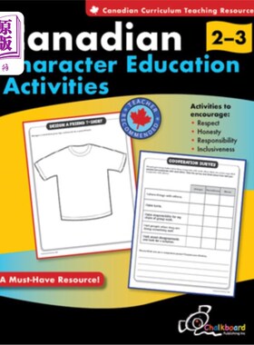 海外直订Canadian Character Education Activities Grades 2-3 加拿大品格教育活动2-3年级
