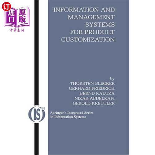 海外直订Information and Management Systems for Product Customization 产品定制的信息和管理系统