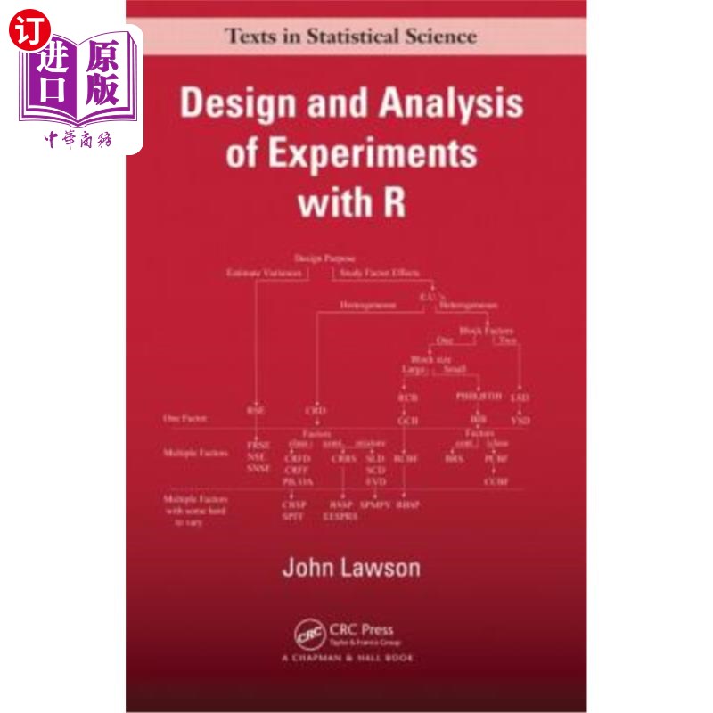 海外直订Design and Analysis of Experiments with R R语言实验的设计与分析