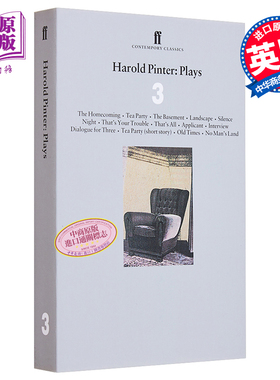 哈罗德品特戏剧合集3 诺贝尔文学家得主作品 英文原版 Harold Pinter Plays 3 Contemporary Classics Harold Pinter【中商原