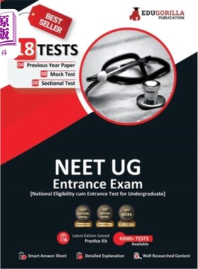 海外直订NEET UG Medical Entrance Exam 2023 - 8 Mock Tests, 6 Sectional Tests and 4 Previ NEET UG医学入