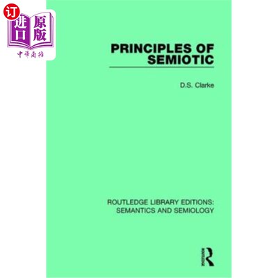 海外直订Principles of Semiotic 符号学原理