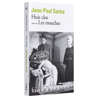 禁闭让保罗萨特 法语法文原版 Huis clos, suivi de Les mouches  Jean-Paul Sartre Gallimard【法国法文版】【中商原版】