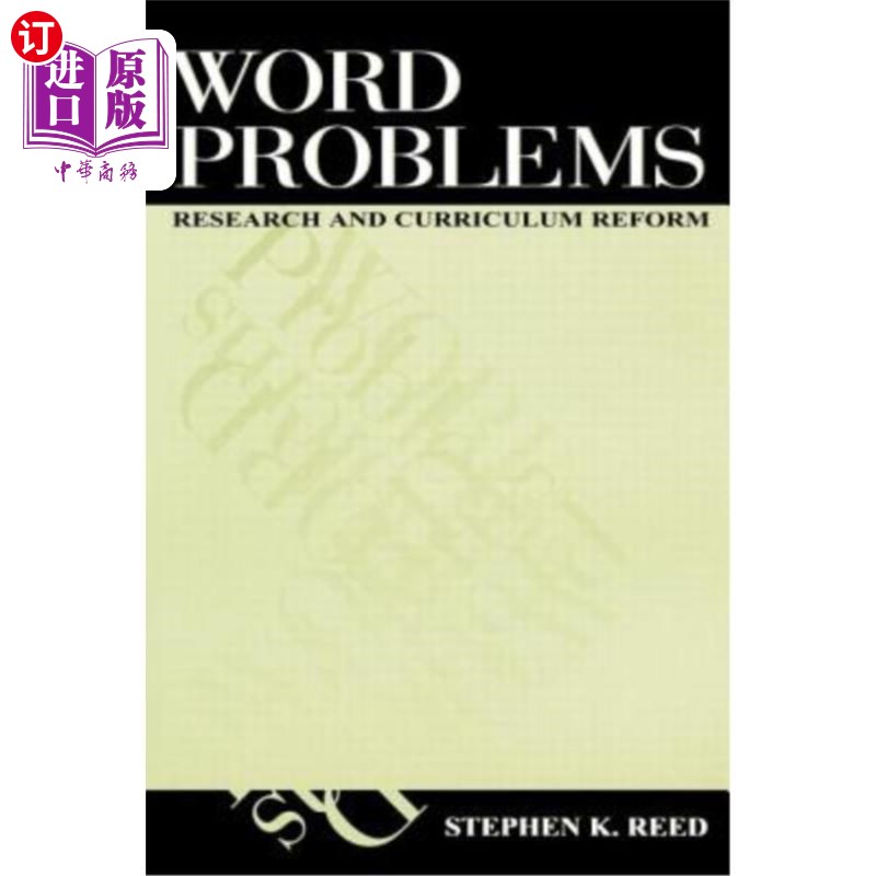 海外直订Word Problems: Research and Curriculum Reform 应用题:研究与课程改革