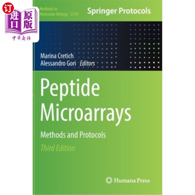 海外直订Peptide Microarrays: Methods and Protocols 肽微阵列:方法和协议