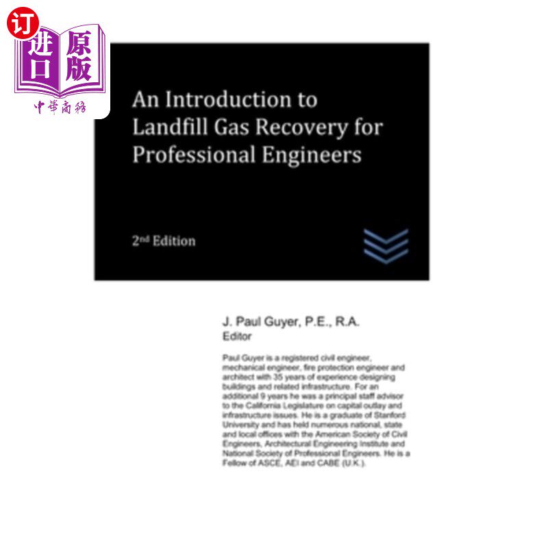 海外直订An Introduction to Landfill Gas Recovery for Professional Engineers 垃圾填埋气体回收专业工程师简介