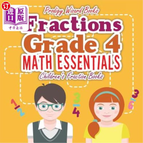 海外直订Fractions Grade 4 Math Essentials: Children's Fraction Books 分数四年级数学基础：儿童分数册