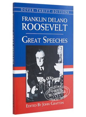 预售 Great Speeches by Franklin Delano Roosevelt 英文原版 罗福斯著名演讲集 Franklin Delano Roosevelt【中商原版】