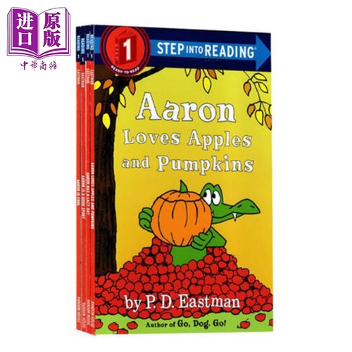 兰登分级阅读 之鳄鱼艾伦 4册 Step into Reading Level 1 Aaron IS COOL 美国主流分级读物 英文原版进口 儿童英语启蒙 中商