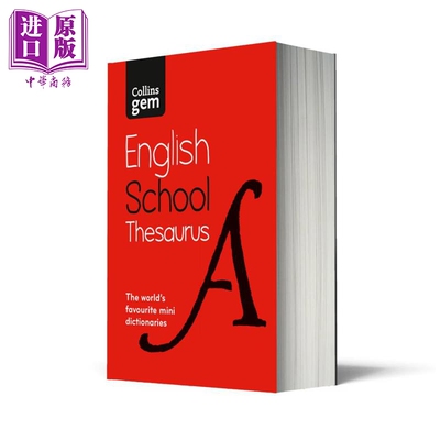 预售 柯林斯迷你学校同义词词典 第6版 Collins Gem School Thesaurus 6th edition KS3 GCSE 11岁及以上学生工具书【中商原版】