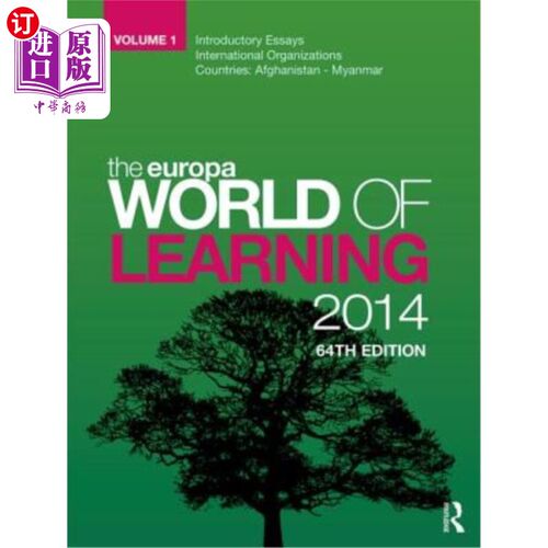 海外直订The Europa World of Learning 2014 2014年欧罗巴学习世界