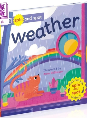 现货 Spin and Spot WeatherDK转转学天气 英文原版 进口图书 儿童绘本 早教认知纸板书 1-3岁婴儿读物【中商原版】