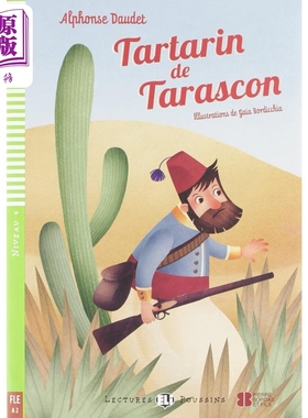 塔拉斯科塔塔林ELI Young Readers French A2 Tartarin de Tarascon法文原版 法语学习分级读物 +可下载的多媒体【中商原版】