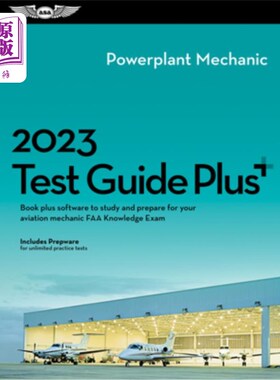 海外直订2023 Powerplant Mechanic Test Guide Plus: Book Plus Software to Study and Prepar 2023发电厂机械测试指南加: