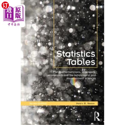 海外直订Statistics Tables: For Mathematicians, Engineers, Economists and the Behavioural 统计表：数学家、工程师、经