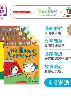 现货 学乐橡树种子系列 Acorn Hello Hedgehog 小刺猬的故事套装4册 英文原版 进口图书 儿童全彩桥梁章节书 可点读【中商原版】