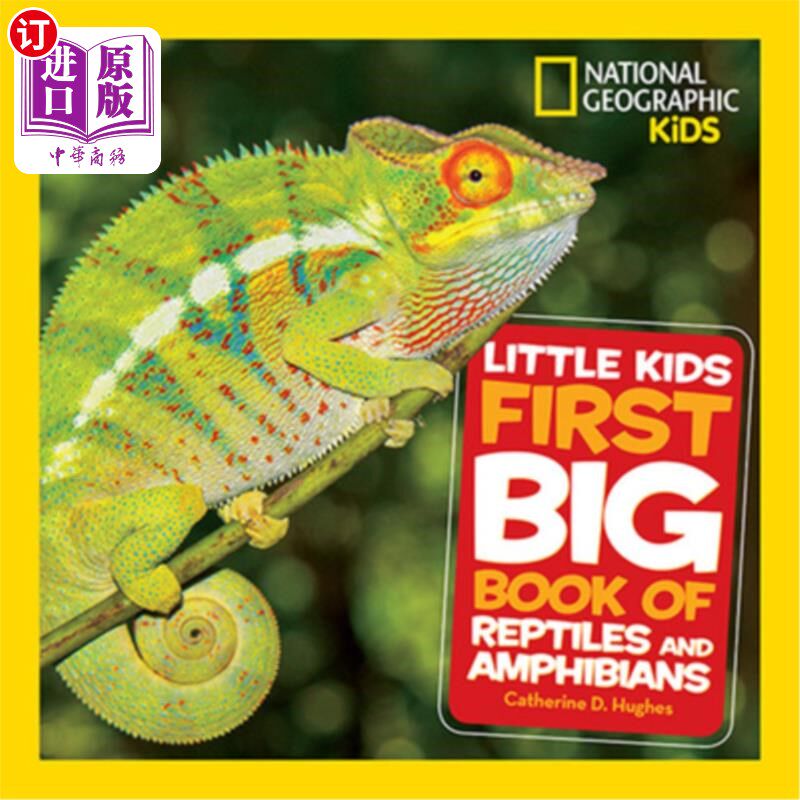 海外直订Little Kids First Big Book of Reptiles and Amphibians 《小孩子》是第一本关于爬行动物和两栖动物的大书