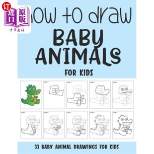 Baby Draw Animals for 如何为孩子们画小动物 海外直订How Kids