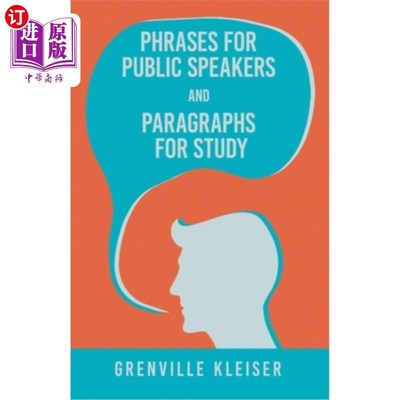 海外直订Phrases for Public Speakers and Paragraphs for Study