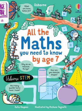预售 ALL THE MATHS YOU NEED TO KNOW BY AGE 7 7岁时，你所需要知道的数学 英文原版进口童书 儿童科普绘本 知识百科【中商原版?