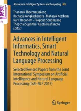 海外直订Advances in Intelligent Informatics, Smart Technology and Natural Language Proce 智能信息学、智能技术和自然