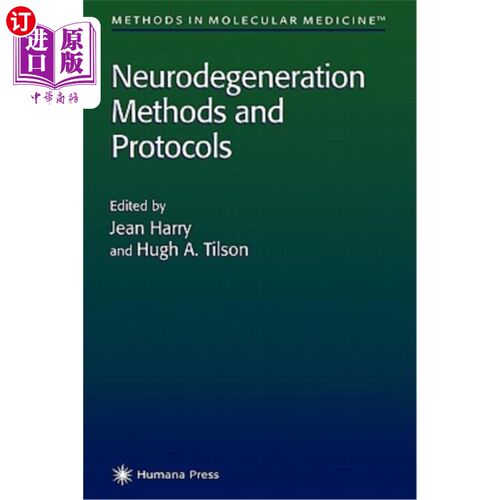 海外直订医药图书Neurodegeneration Methods and Protocols 神经退行性变的方法和方案